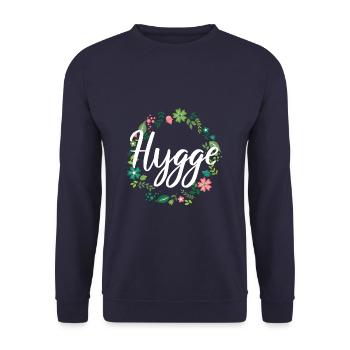 Flowery hygge with Danish cosiness - Unisex Sweatshirt - navy - Front - Alina (178cm) & Michal (187cm)