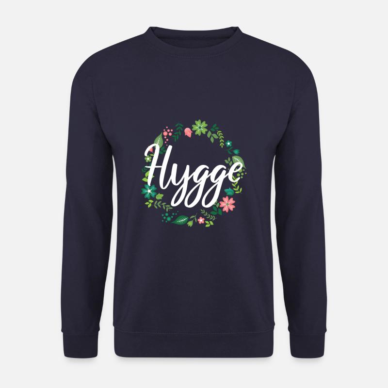 Blumiges Hygge mit dänischer Gemütlichkeit - Unisex Pullover - Navy