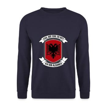 Albanien - Unisex Pullover - Navy - Vorne - Alina (178cm) & Michal (187cm)