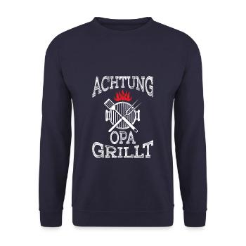 Opa - Unisex Pullover - Navy - Vorne - Alina (178cm) & Michal (187cm)
