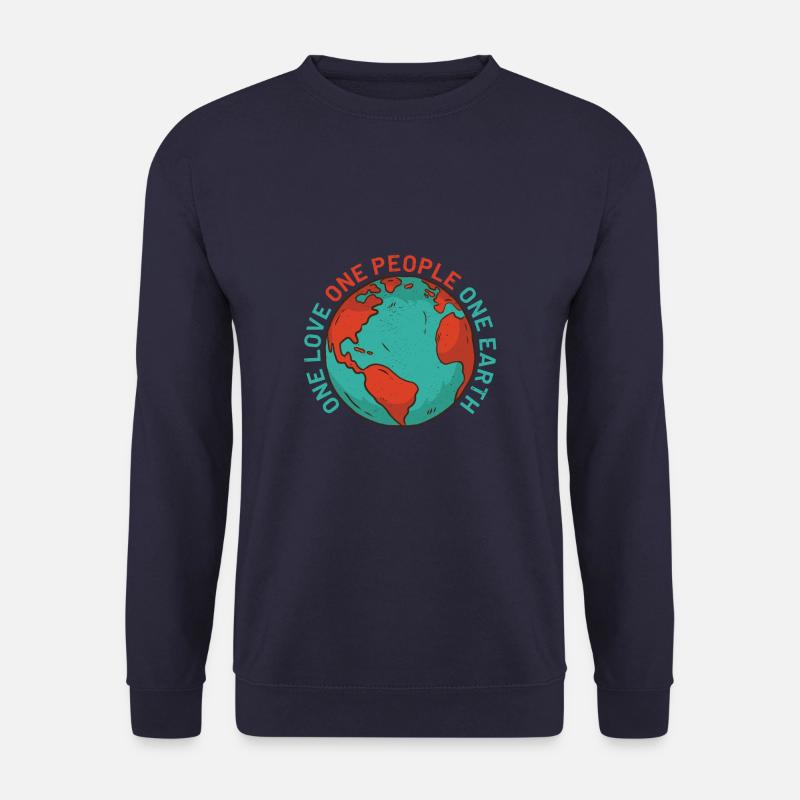 one love one people one earth - Unisex Pullover - Navy