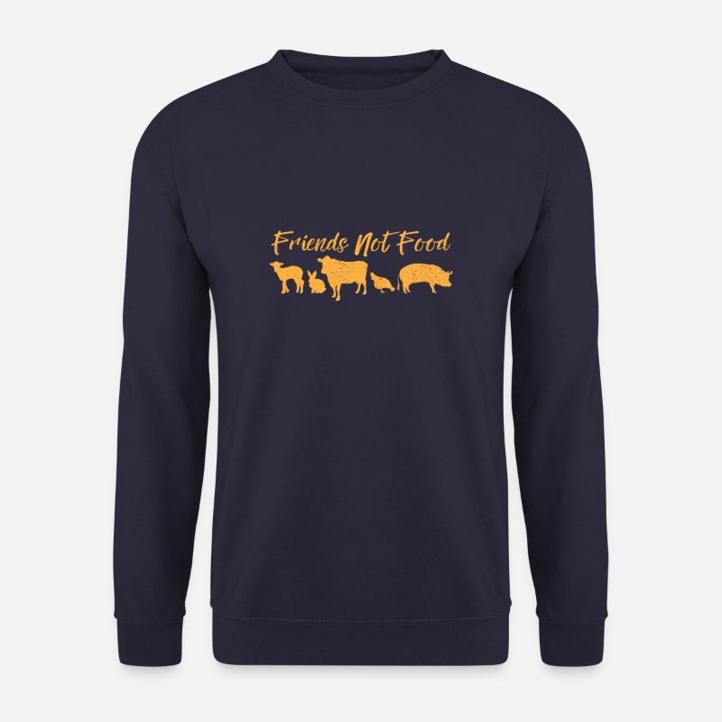 friends not food vegan - Unisex Pullover - Navy