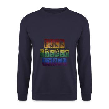 fuck stereotypical rainbow - Unisex Sweatshirt - navy - Front - Alina (178cm) & Michal (187cm)