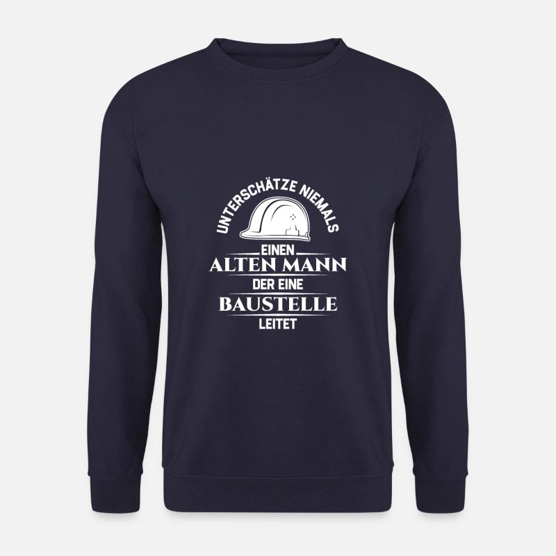 Bauleiter Bauherr Baustelle Helm Beruf Geschenk - Unisex Pullover - Navy