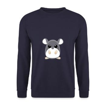 Doux Chinchilla - Sweat-shirt Unisexe - marine - Devant - Alina (178cm) & Michal (187cm)