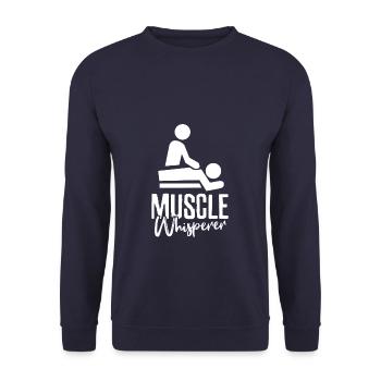 Muscle massage Whisperer - Sweat-shirt Unisexe - marine - Devant - Alina (178cm) & Michal (187cm)