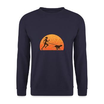canicross - Sweat-shirt Unisexe - marine - Devant - Alina (178cm) & Michal (187cm)