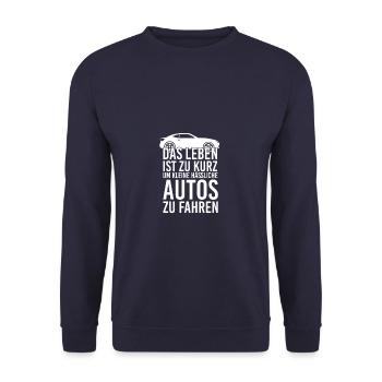 Auto - Unisex Pullover - Navy - Vorne - Alina (178cm) & Michal (187cm)