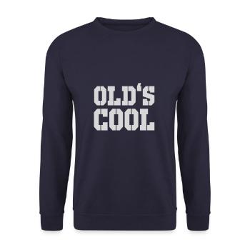 Old school old is cool - Unisex Sweatshirt - navy - Front - Alina (178cm) & Michal (187cm)