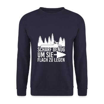 Holz - Unisex Pullover - Navy - Vorne - Alina (178cm) & Michal (187cm)