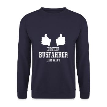 bester busfahrer der welt - Unisex Pullover - Navy - Vorne - Alina (178cm) & Michal (187cm)
