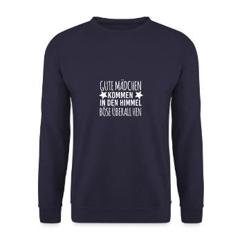 Lustig - Unisex Pullover - Navy - Vorne - Alina (178cm) & Michal (187cm)