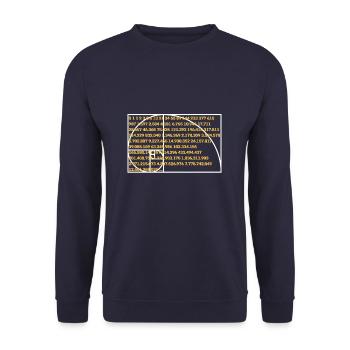 Fibonacci formula number sequence - Unisex Sweatshirt - navy - Front - Alina (178cm) & Michal (187cm)