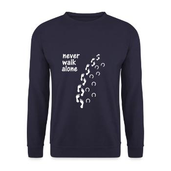 ne marche jamais seul cheval - Sweat-shirt Unisexe - marine - Devant - Alina (178cm) & Michal (187cm)