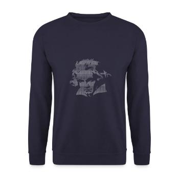 Ludwig van Beethoven music composer genius - Unisex Sweatshirt - navy - Front - Alina (178cm) & Michal (187cm)