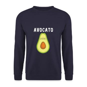 Avocado Guacamole Love Vegan Fan Men Gift - Unisex Sweatshirt - navy - Front - Alina (178cm) & Michal (187cm)