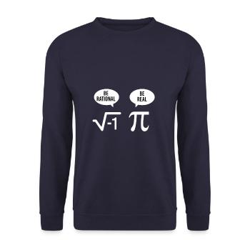 Math math equation teacher gift saying - Unisex Sweatshirt - navy - Front - Alina (178cm) & Michal (187cm)