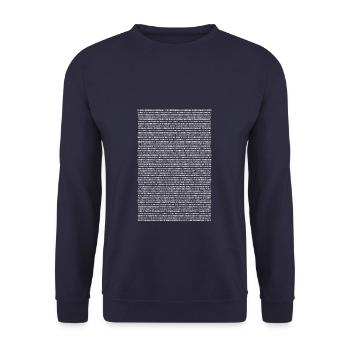 Math math equation teacher gift saying - Unisex Sweatshirt - navy - Front - Alina (178cm) & Michal (187cm)