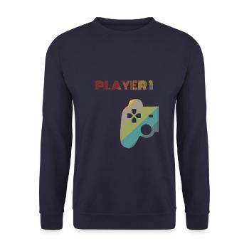 Nerd gamer ne pas niveler le jeu geek gamen femme homme - Sweat-shirt Unisexe - marine - Devant - Alina (178cm) & Michal (187cm)