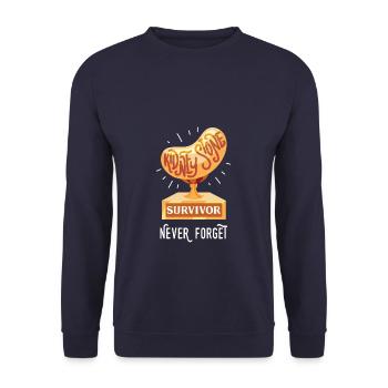 Organe de greffe de rein de survivant de calculs rénaux - Sweat-shirt Unisexe - marine - Devant - Alina (178cm) & Michal (187cm)