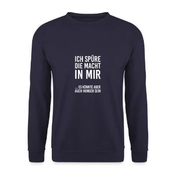 Lustig Funny Witzig Statement Papa Spruch Mann - Unisex Pullover - Navy - Vorne - Alina (178cm) & Michal (187cm)