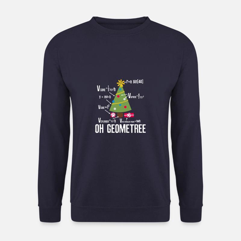 Christmas Math GeomeTree - Unisex Sweatshirt - navy