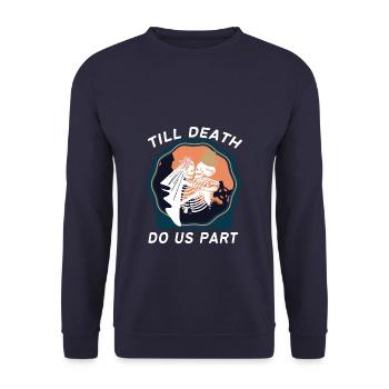 Couple Skeleton Til' Death Do Us Part - Unisex Sweatshirt - navy - Front - Alina (178cm) & Michal (187cm)