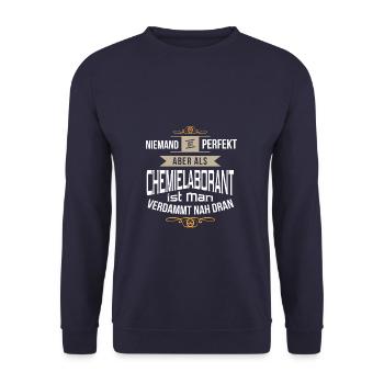 Chemielaborant Labor Laborant Chemie perfekt - Unisex Pullover - Navy - Vorne - Alina (178cm) & Michal (187cm)