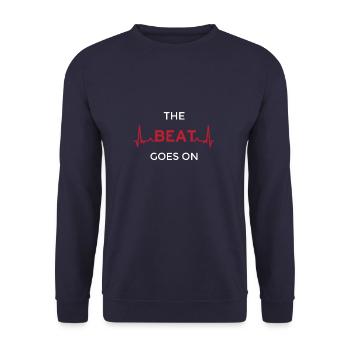The Beat Goes On Bypass Rehab For Men Open - Unisex Sweatshirt - navy - Front - Alina (178cm) & Michal (187cm)