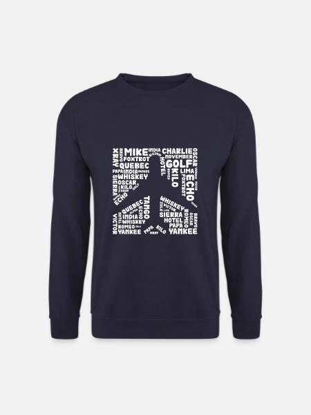 Aviation Airplane Phonetics - Unisex Pullover - Navy