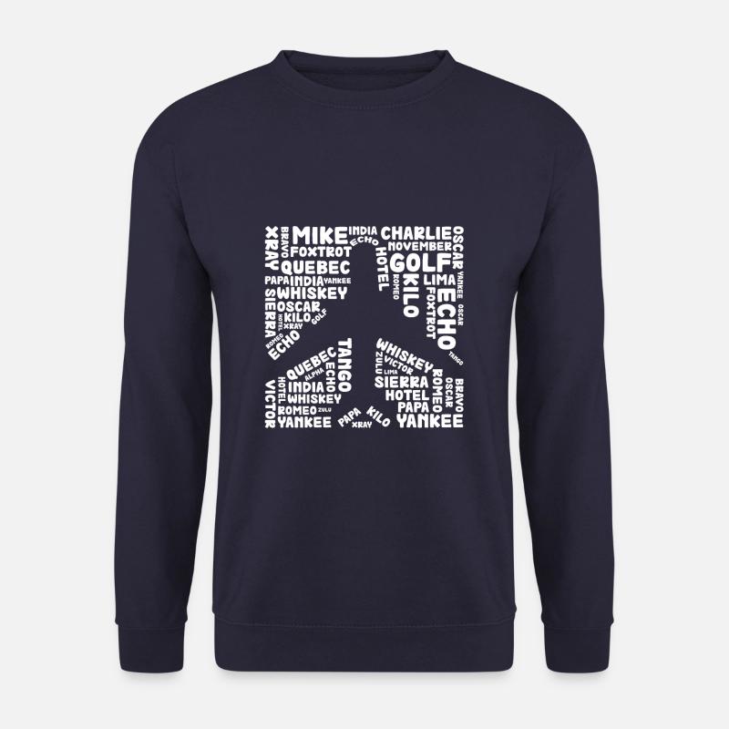 Aviation Airplane Phonetics - Unisex Pullover - Navy