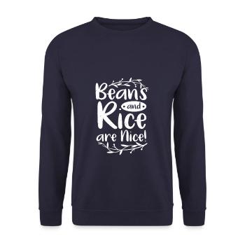 Bean And Rice - Unisex Pullover - Navy - Vorne - Alina (178cm) & Michal (187cm)