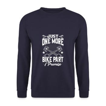 Nur Noch Ein Fahrradteil Ich Verspreche - Unisex Pullover - Navy - Vorne - Alina (178cm) & Michal (187cm)
