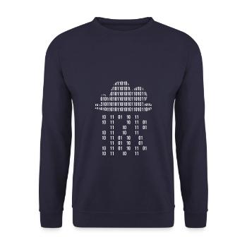 Funny Developer Programmer Cloud Codes - Unisex Pullover - Navy - Vorne - Alina (178cm) & Michal (187cm)