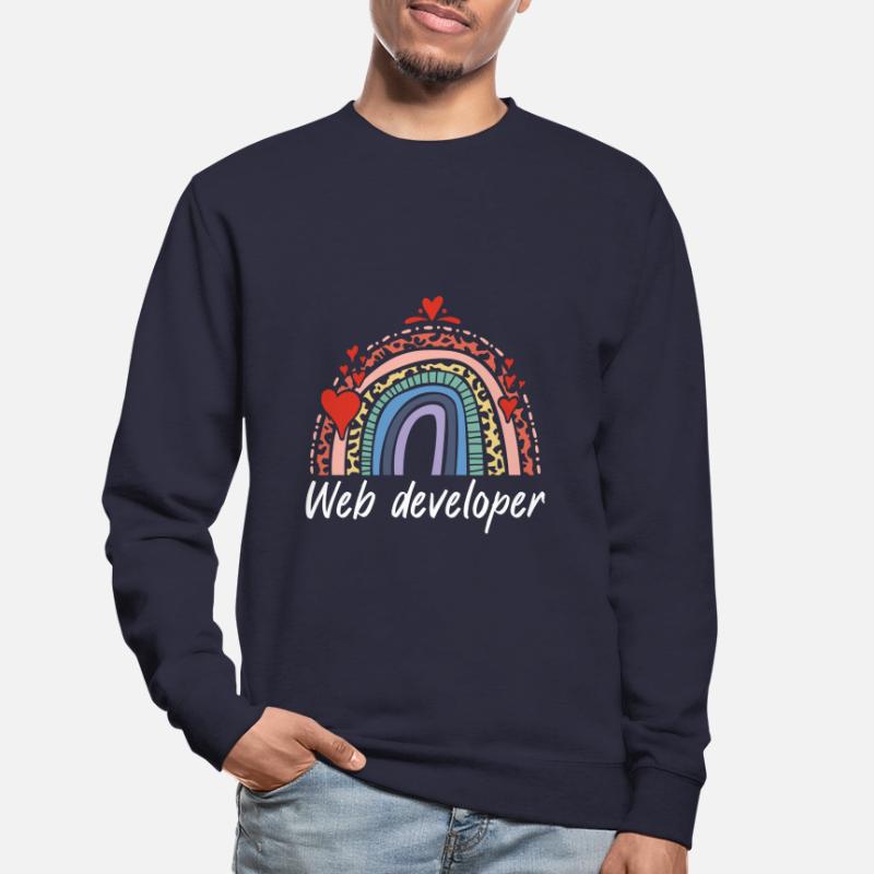 Rainbow Web Developer Programmer Unisex Pullover
