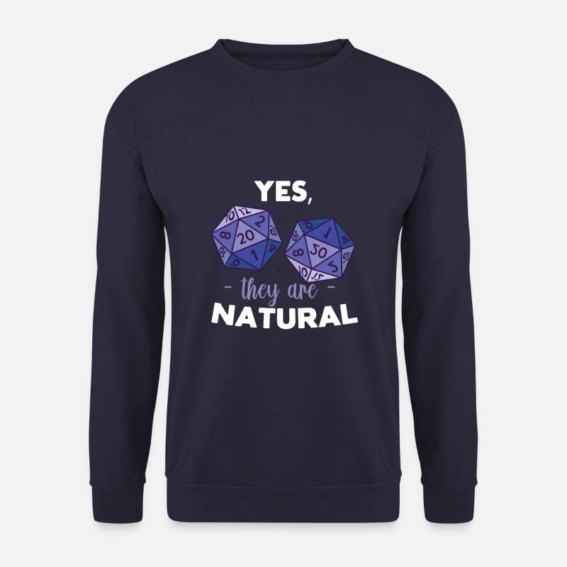 Funny Board Game Yes They Are Natural - Unisex Pullover - Navy