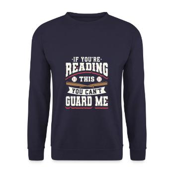 Wenn Sie Dies Lesen, Können Sie Mich Nicht - Unisex Pullover - Navy - Vorne - Alina (178cm) & Michal (187cm)