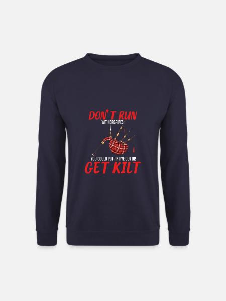 Ne courez pas avec des cornemuses Scottish Kilt - Sweat-shirt Unisexe - marine