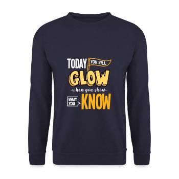Montrer ce que vous pouvez faire I Examen Test Motivation - Sweat-shirt Unisexe - marine - Devant - Alina (178cm) & Michal (187cm)