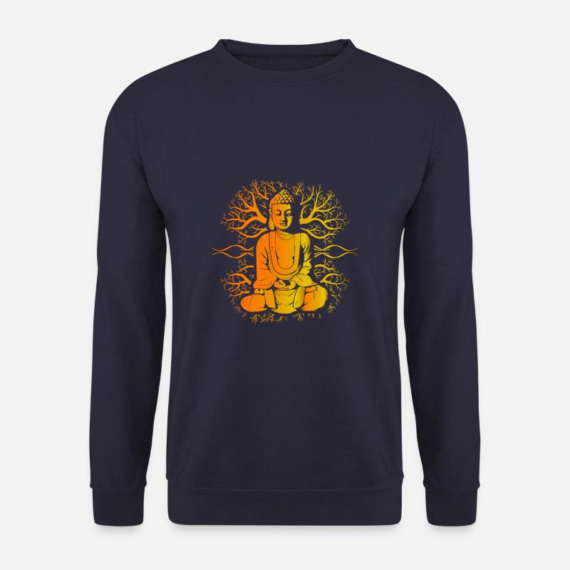 Life Tree Buddha Meditate - Unisex Pullover - Navy