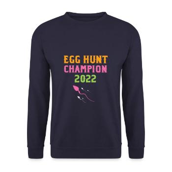 Egg Hunt Champs 2022 - Unisex Pullover - Navy - Vorne - Alina (178cm) & Michal (187cm)