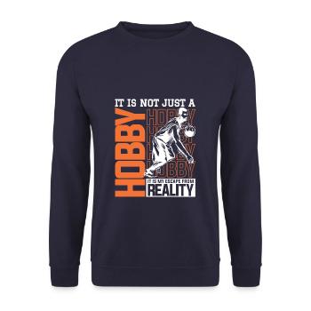 Ask Me About Basketball Actually You Don't Have To - Unisex Pullover - Navy - Vorne - Alina (178cm) & Michal (187cm)