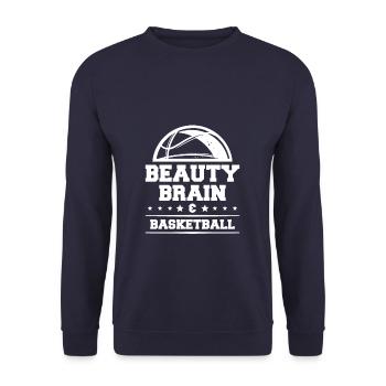 Beauty Brain et basketball pour un basket - Sweat-shirt Unisexe - marine - Devant - Alina (178cm) & Michal (187cm)