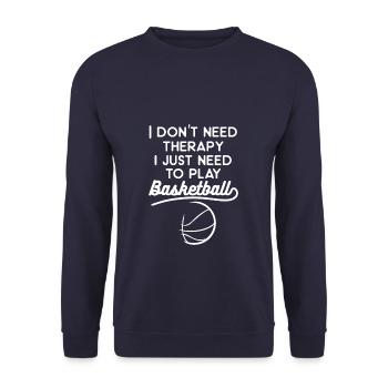 Je n’ai pas besoin de thérapie, j’ai juste besoin de jouer - Sweat-shirt Unisexe - marine - Devant - Alina (178cm) & Michal (187cm)