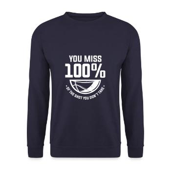 Ask Me About Basketball Actually You Don't Have To - Unisex Pullover - Navy - Vorne - Alina (178cm) & Michal (187cm)