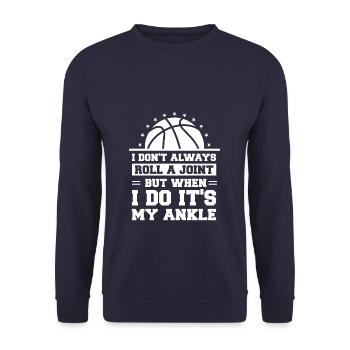 I Don't Always Roll A Join But When I do It's My - Unisex Pullover - Navy - Vorne - Alina (178cm) & Michal (187cm)