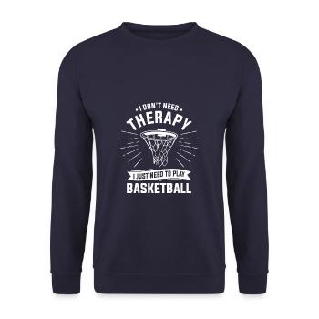 Je n’ai pas besoin de thérapie, j’ai juste besoin de jouer - Sweat-shirt Unisexe - marine - Devant - Alina (178cm) & Michal (187cm)