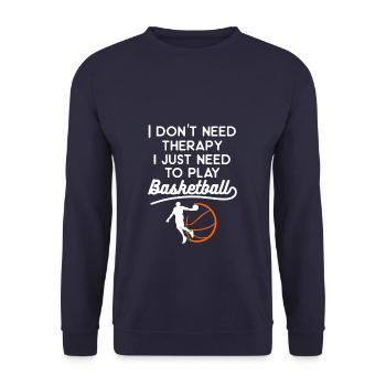 Le basketball est la vie Le reste n’est que détails - Sweat-shirt Unisexe - marine - Devant - Alina (178cm) & Michal (187cm)