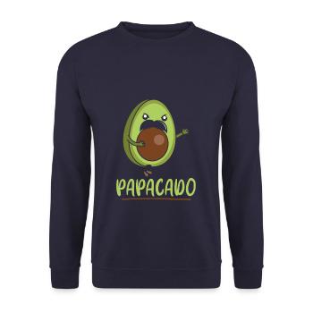 Cute Papacado - Unisex Pullover - Navy - Vorne - Alina (178cm) & Michal (187cm)