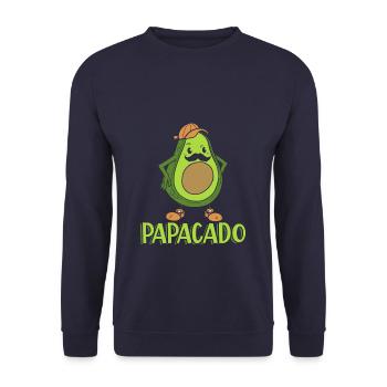 Cute Papacado - Unisex Pullover - Navy - Vorne - Alina (178cm) & Michal (187cm)
